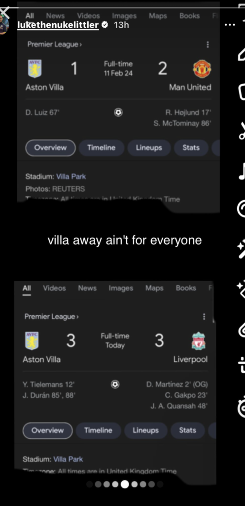 Luke Littler mocks Liverpool on Instagram