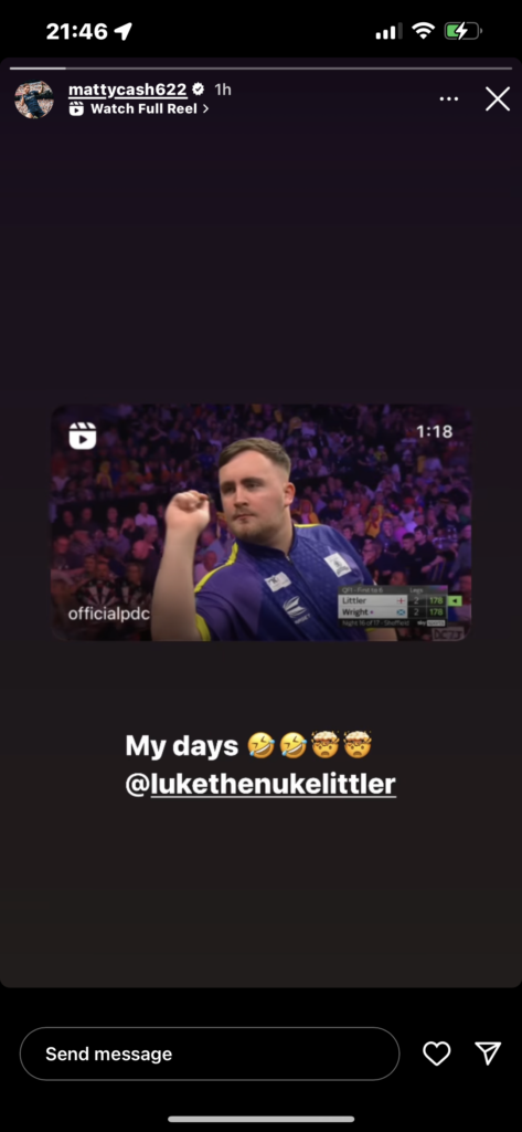Matty Cash sends message to Luke Littler